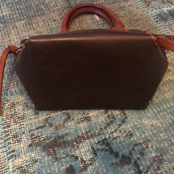 DOONEY & BOURKE rare tortoiseshell logo handbag brown leather - Picture 8 of 12